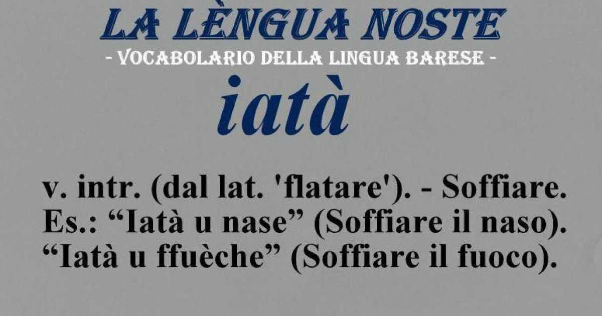 "Carat�idde", "mam�ne", "al�gge", "pem�idde": c'� un dialetto che i baresi stanno dimenticando
